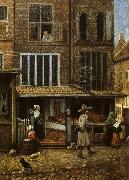 Jacobus Vrel Street Scene with Bakery oil painting artist